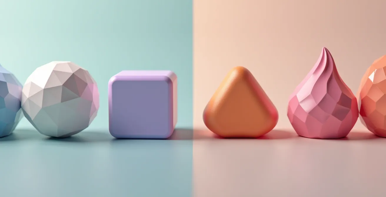 Comparación visual entre iconografía genérica y personalizada en contexto de marca