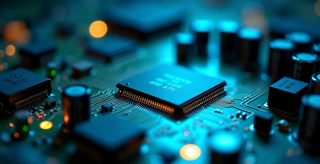 Análisis macro de componentes de servidor mostrando la velocidad de procesamiento